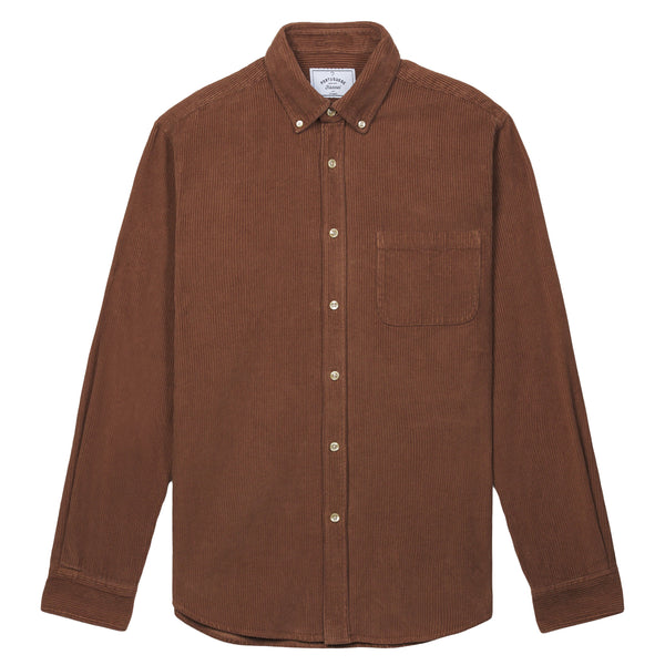  Portuguese Flannel Lobo Cord Shirt Brown