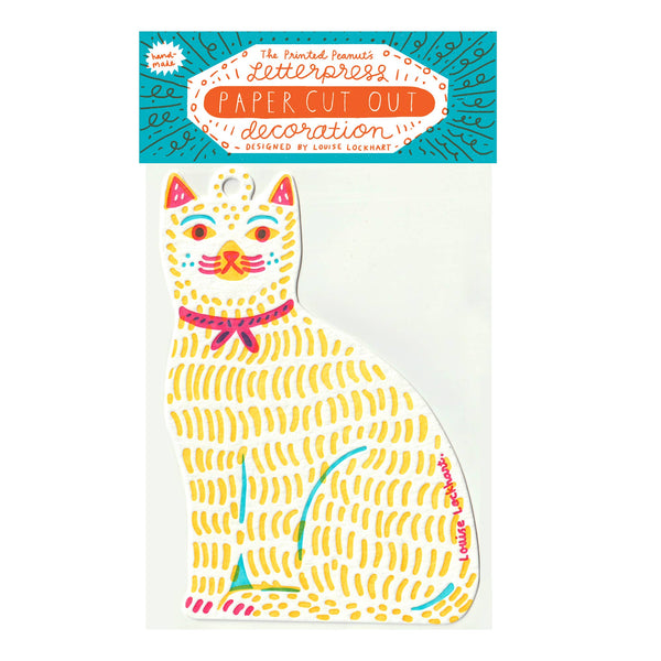 The Printed Peanut Cat Decoration Paper Letterpress Die Cut Cat