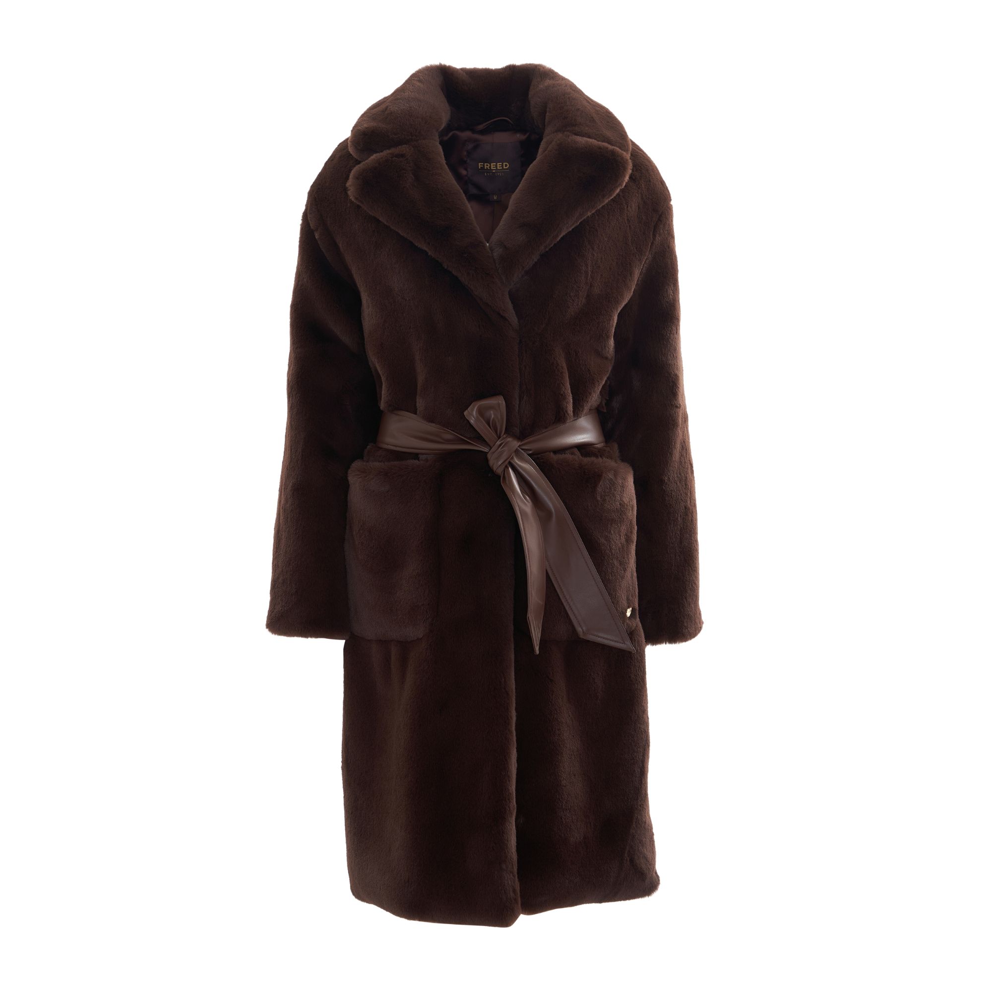 Freed Lily Oversized Faux Fur Coat Espresso