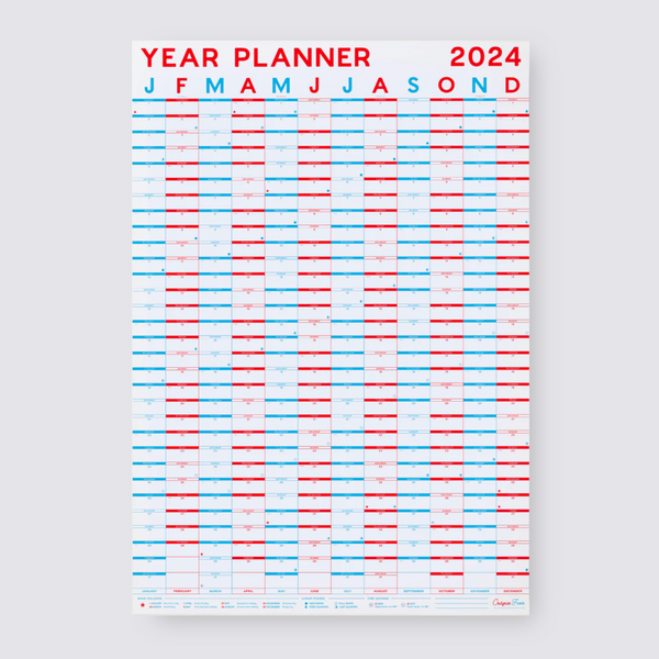 Crispin Finn 2024 Wall Planner - Vertical