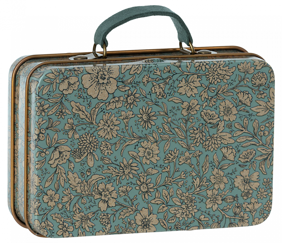 Maileg Small Suitcase, Blossom - Blue