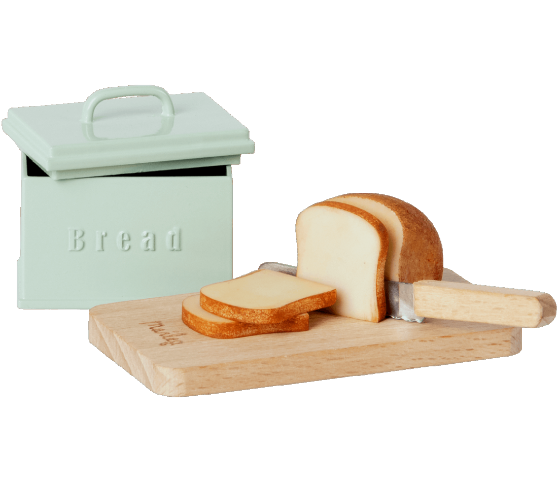 Maileg Miniature Bread Box With Cutting Board & Knife