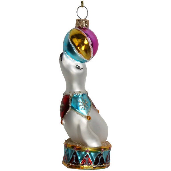 Kersten Glass Circus Sealion Ornament