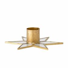 Bloomingville Stara Candle Holder, Gold, Stainless Steel