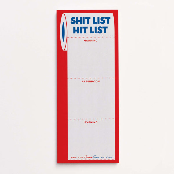 Crispin Finn Shit List/ Hit List Note Pad