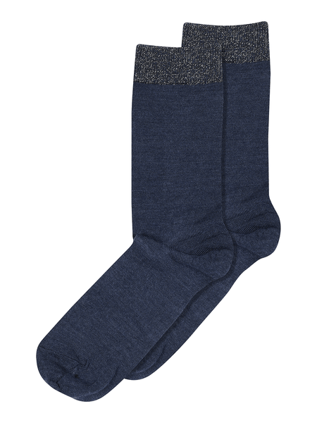 mp Denmark Wool/silk Ankle Socks - Deep Navy