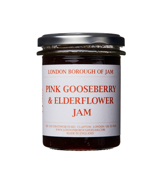 London Borough of Jam Pink Gooseberry & Elderflower Jam