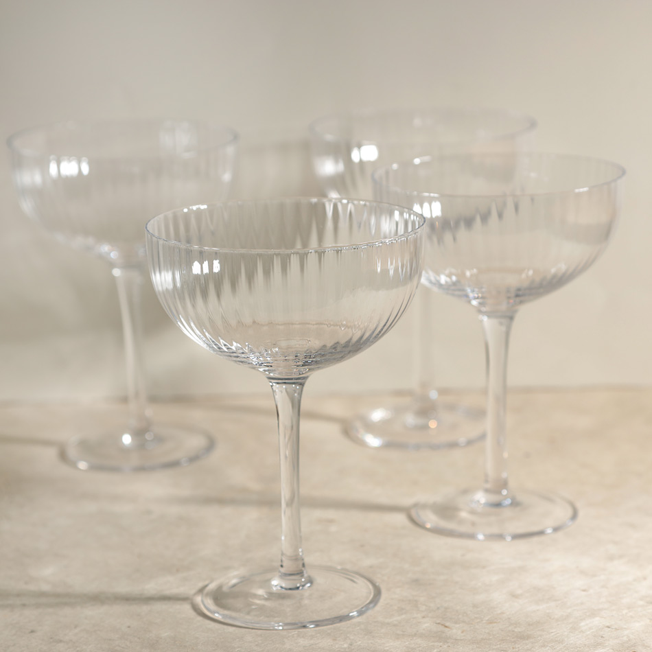 LYNGBY GLASS Vintage Inspired Cocktail Glasses – Set of 4