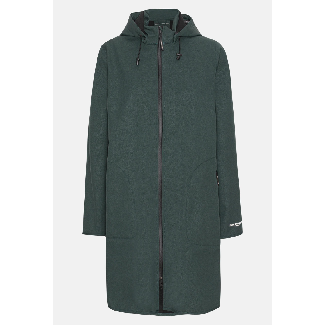 IIse Jacobsen Fleece Lined Raincoat In Beetle Green - Beetle Green, 34