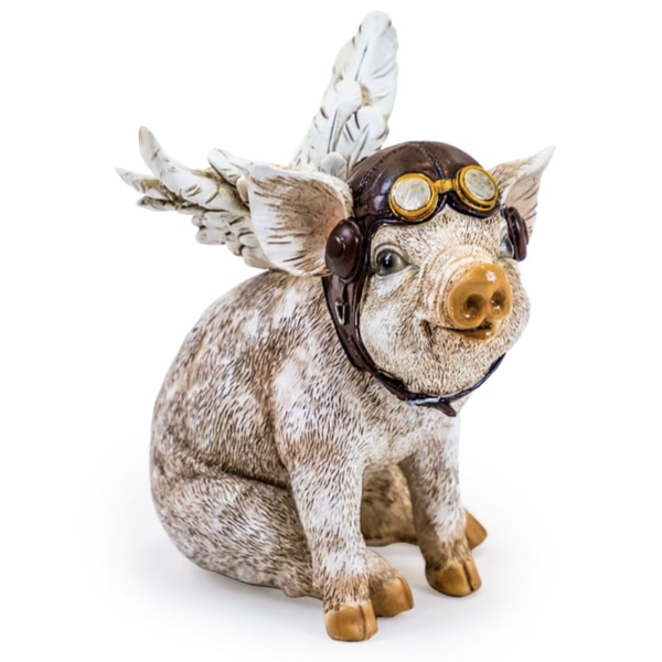 livs Sitting Piglet Pilot Decoration