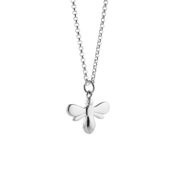 Lime Tree Design Queen Bee Charm Necklace- Sterling Silver