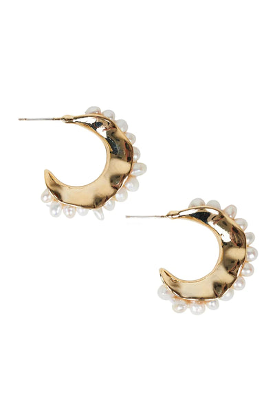 Eb & Ive La Vida Pearl Earring - Gold Pearl