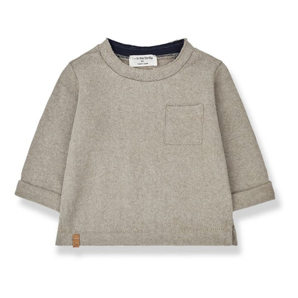 1+ In The Family Sweat Matière Recyclée Lukas | Taupe
