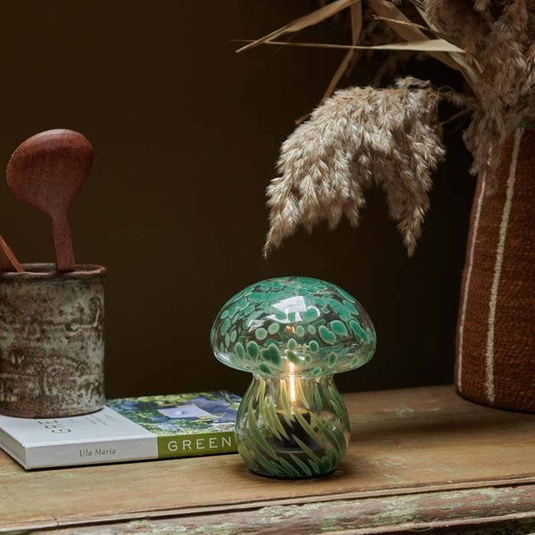 Abigail Ahern Mushroom Cordless Led Lamp - Forest Green