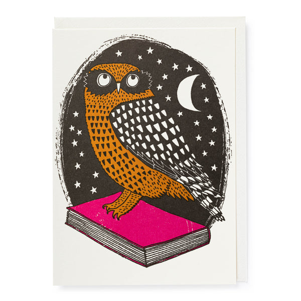 Archivist Birthday Card Book Owl