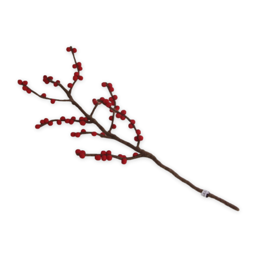 Gry and Sif Felt Branch with Red Berries