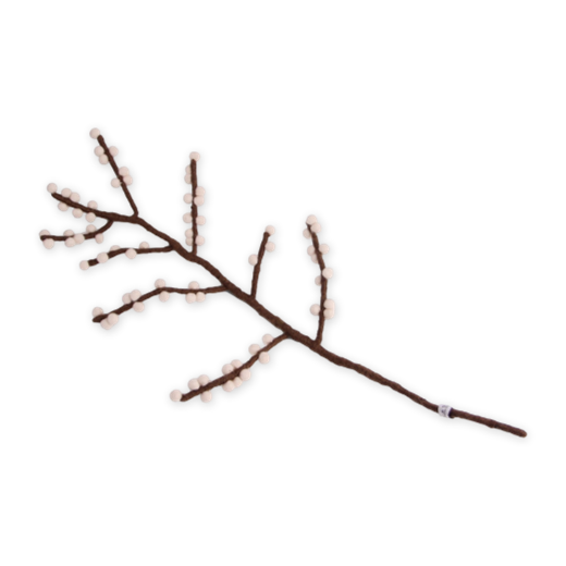 Gry and Sif Felt Branch with White Berries