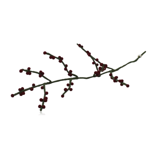 Gry and Sif  Felt Branch with Dark Red Berries