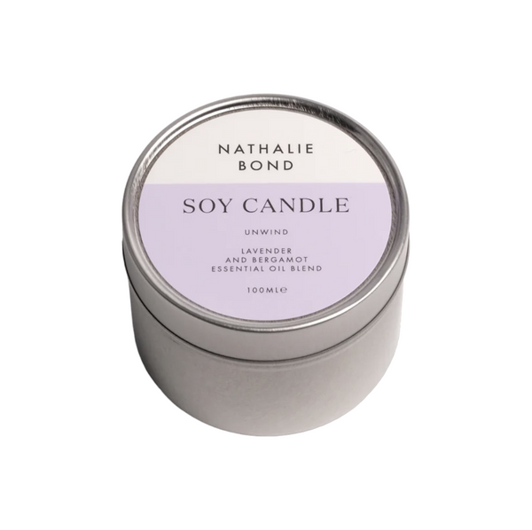 Nathalie Bond Organics Candle In Tin Lavender Unwind