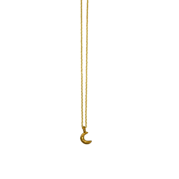Boncoeurs Brass Moon Necklace