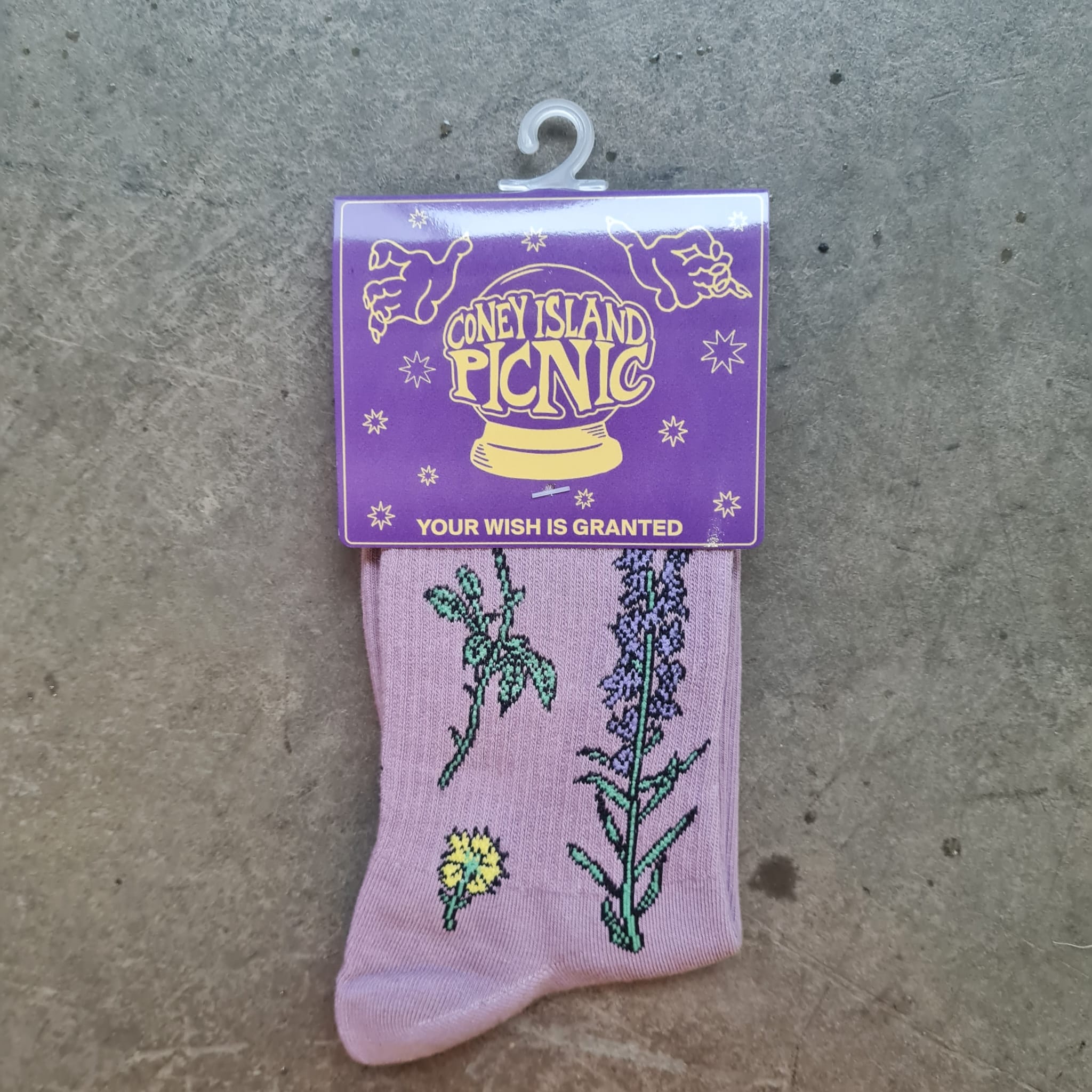 Coney Island Picnic Coney Island Picnic Print Socks Country Club Pastel Lilac