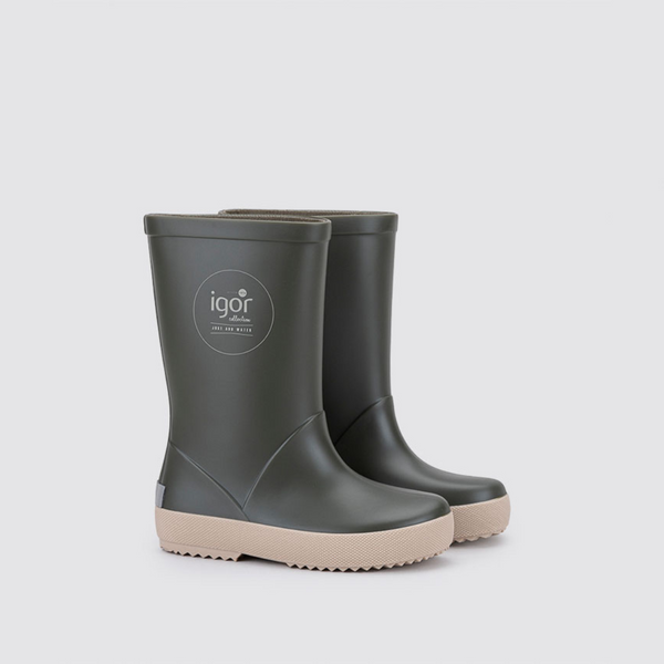 Igor : Splash Kids Rain Boots - Beige / Khaki