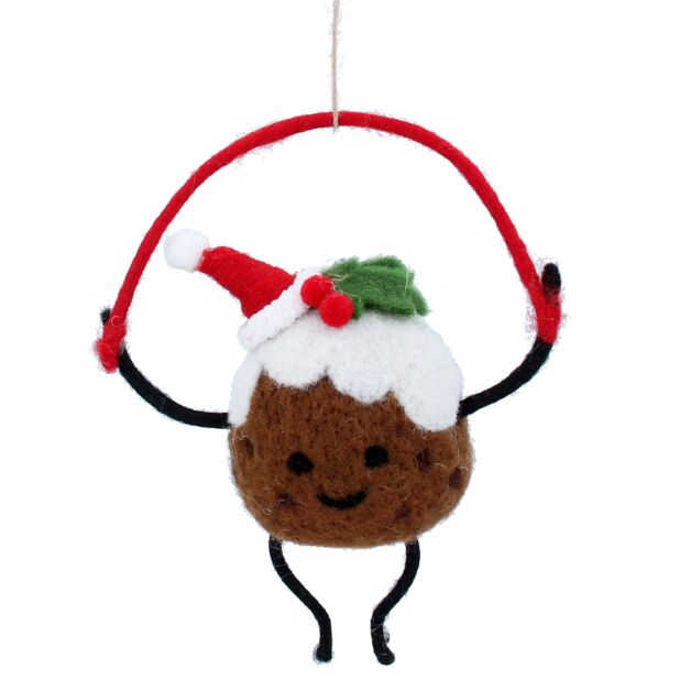 gisela-graham-skipping-christmas-pudding-felt-tree-decoration