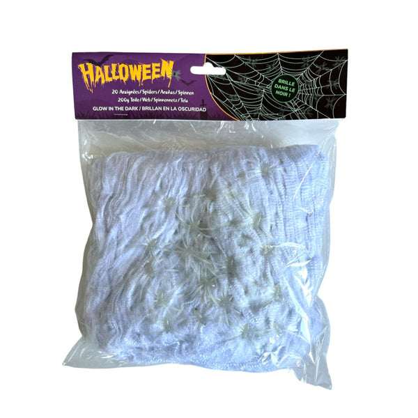 Cotillons D Alsace Spider Web Glow In The Dark Halloween