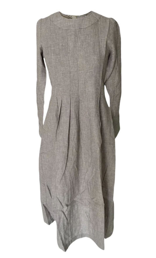Window Dressing The Soul Grey Linen and Thread Tilly Dress