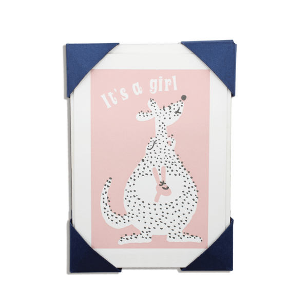 Archivist It's A Girl - Kanga - Pack Of 5 Notelets