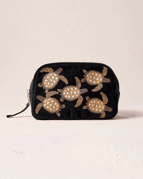 Elizabeth Scarlett Turtle Conservation Cosmetics Bag - Charcoal