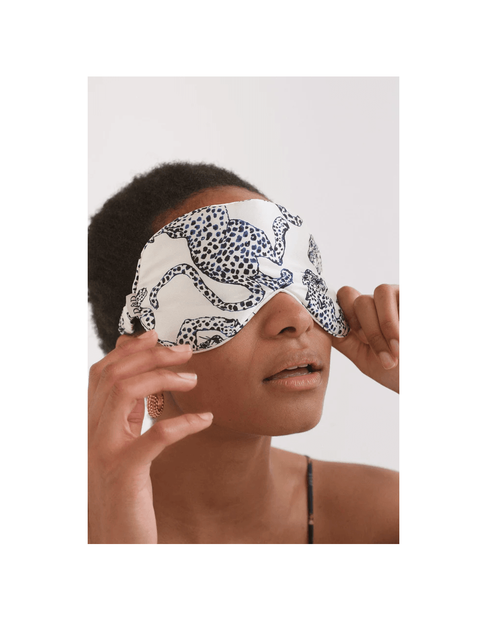 Desmond & Dempsey Desmond & Dempsey Jaguar Print Luxe Silk Eye Mask Size: Os, Col: C