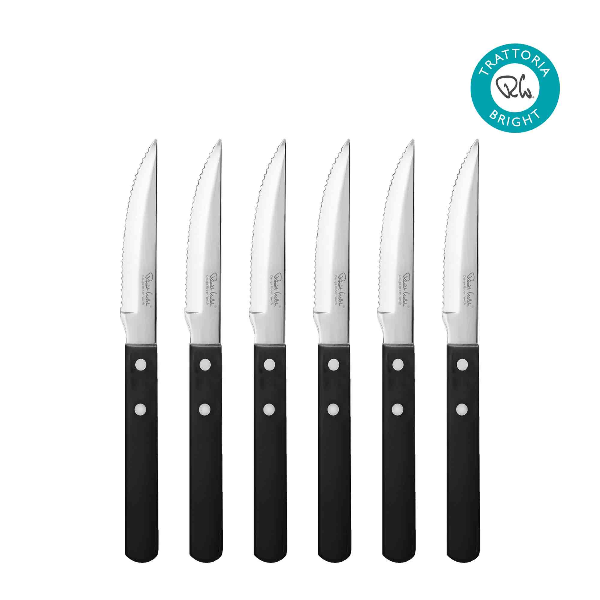 Robert Welch Trattoria Bright Steak Knives Set of 6 
