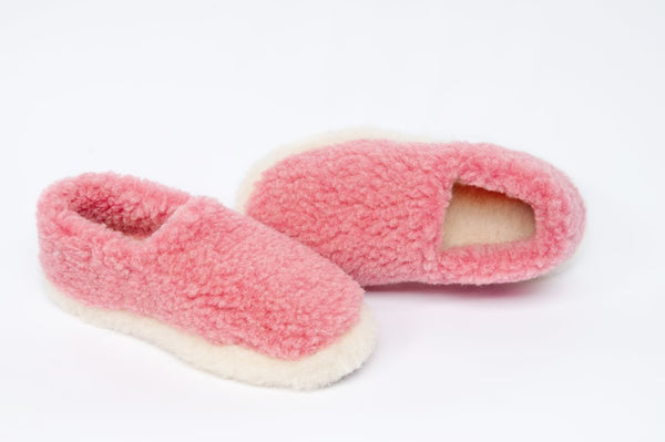 Yoko Wool Full Slippers - Pink