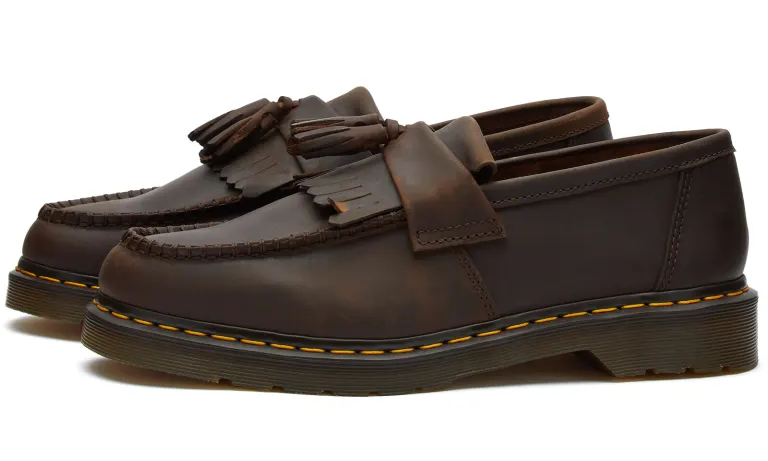Dr Martens  Adrian Loafers Leather Dark Brown Crazy Horse
