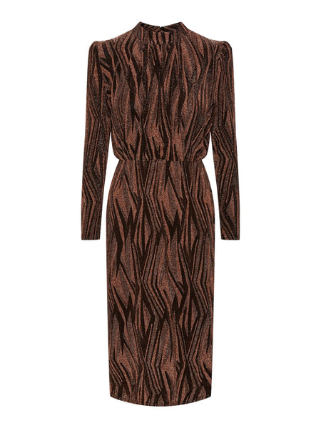 Y.A.S Yen Dress In Black And Copper