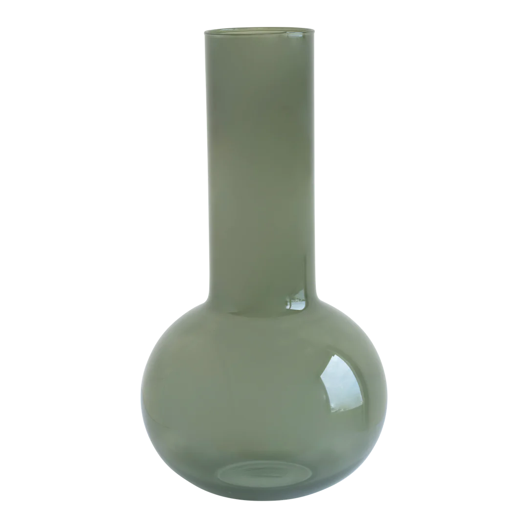 Urban Nature Culture Sage Green Glass Recycled Collo Vase