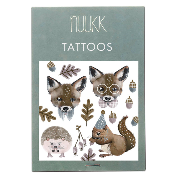 Nuuk Fox & Squirrel Organic Temporary Tattoos