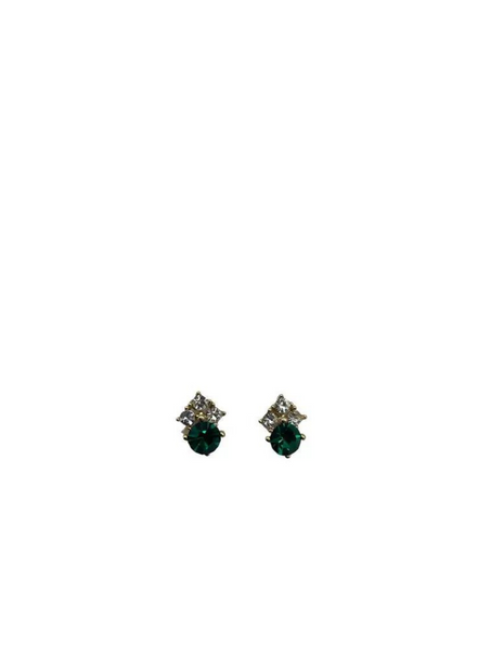 sixton Vintage Style Green Stud Earrings From