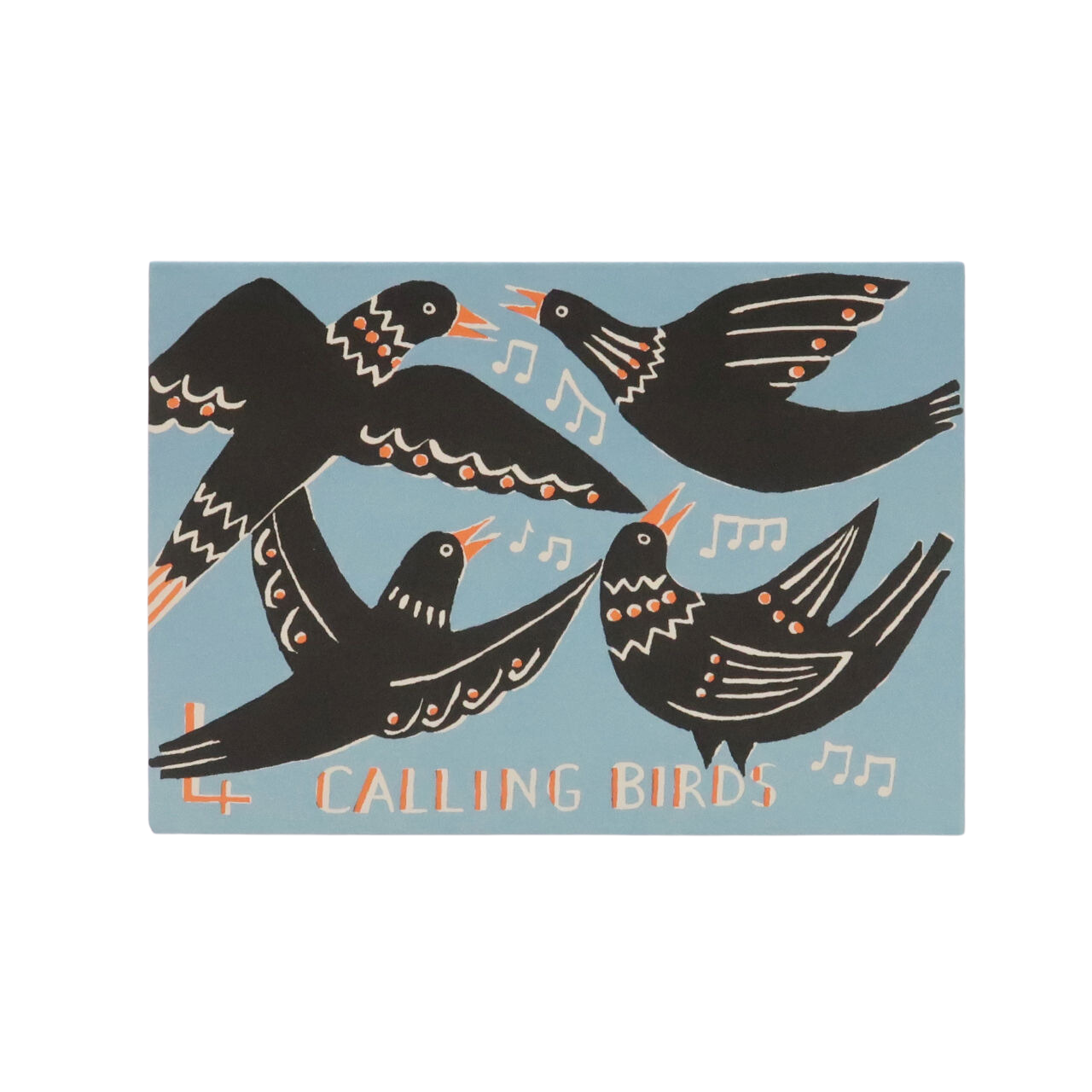 Cambridge Imprint Pack of 10 Four Calling Birds Cards