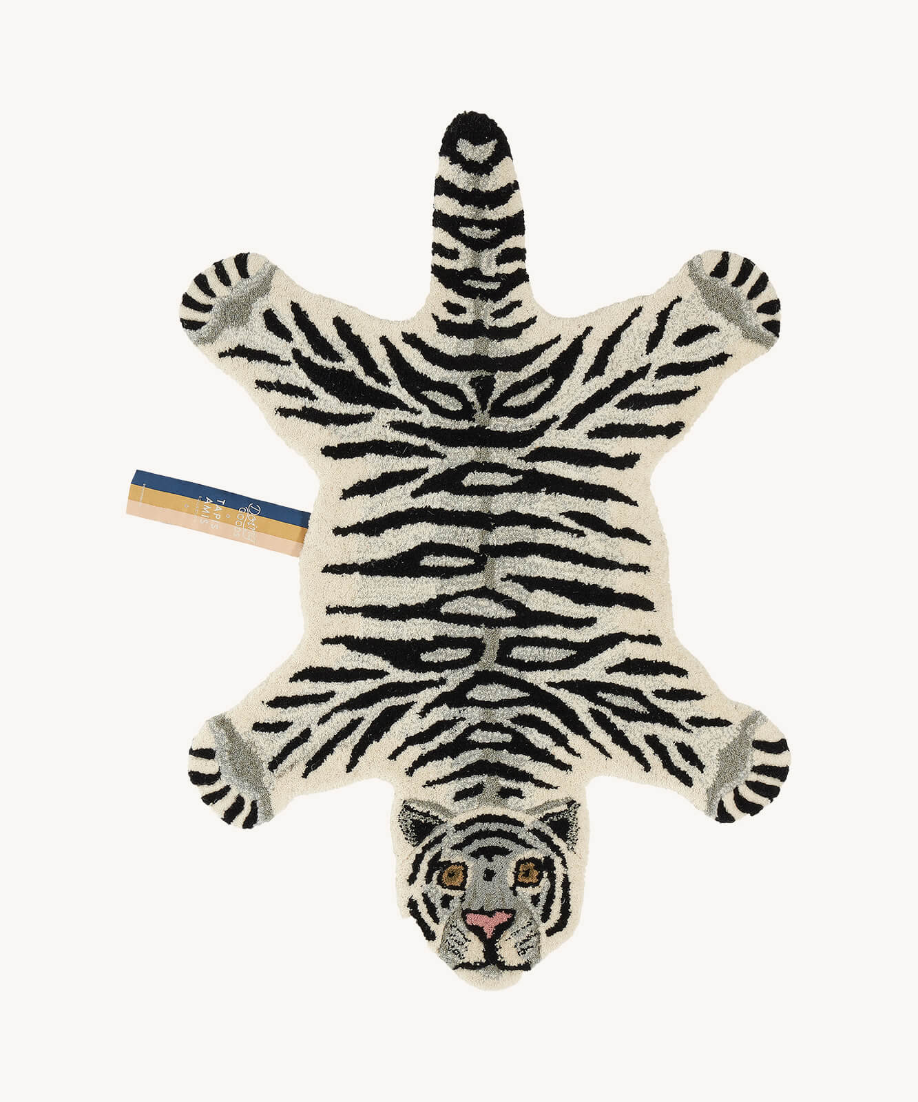 Doing Goods Snowy Tiger Rug Small, 93 x 63 x 2 cm
