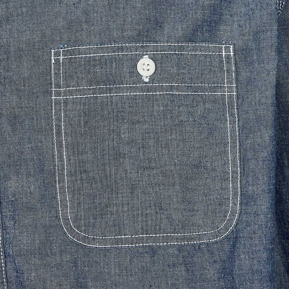 Beams Plus Chambray Shirt in Blue