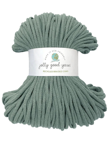 Haberdashery 5mm Recycled Cotton Macrame Braided Cord - Sidmouth Sea Green