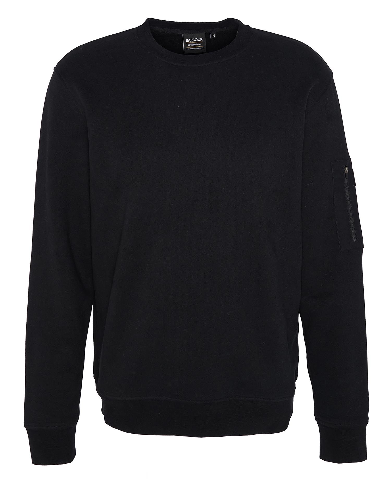 barbour-black-grip-crew-neck-sweatshirt