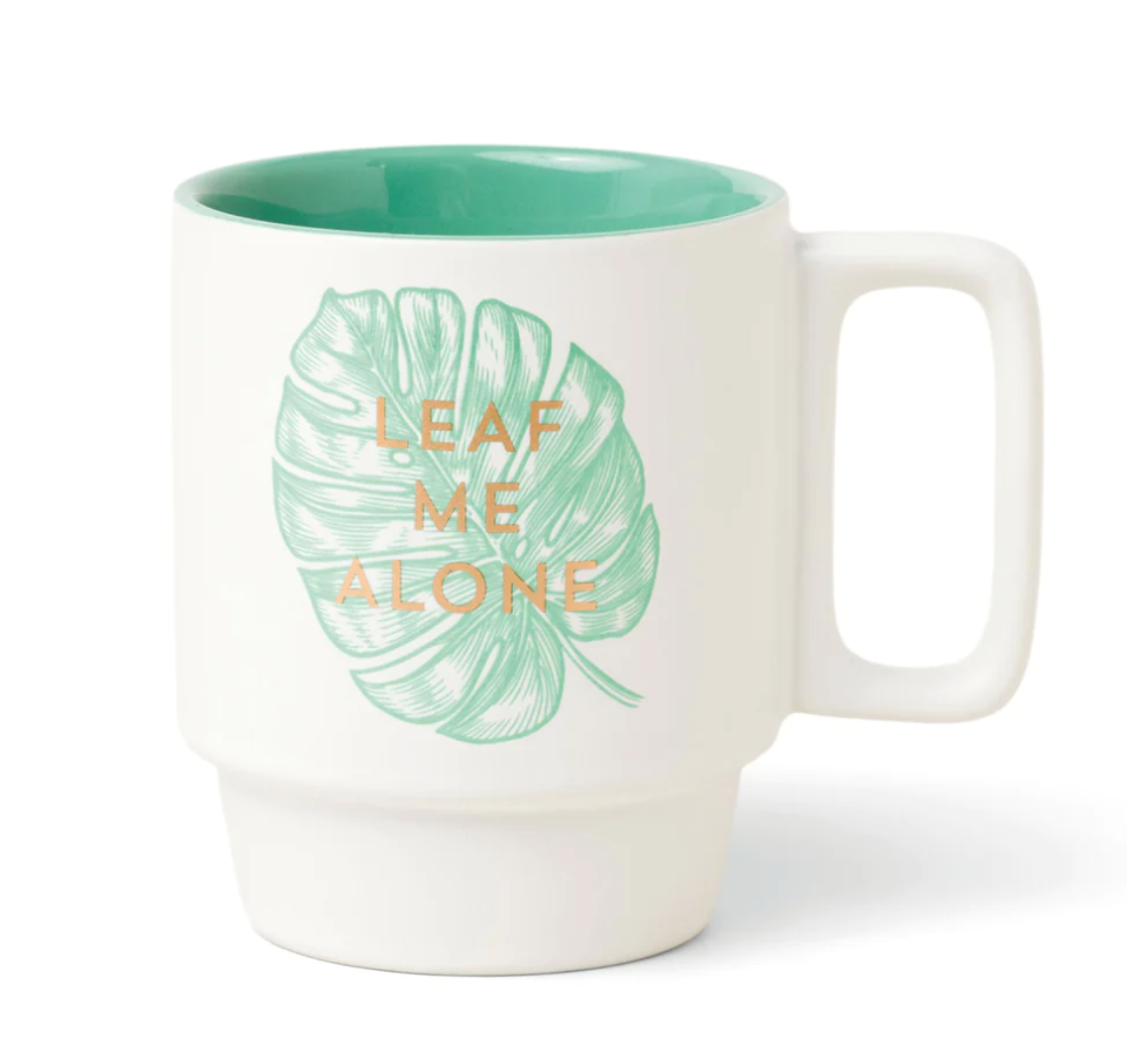 Designworks Ink Leaf me alone Stackable Ceramic Mug