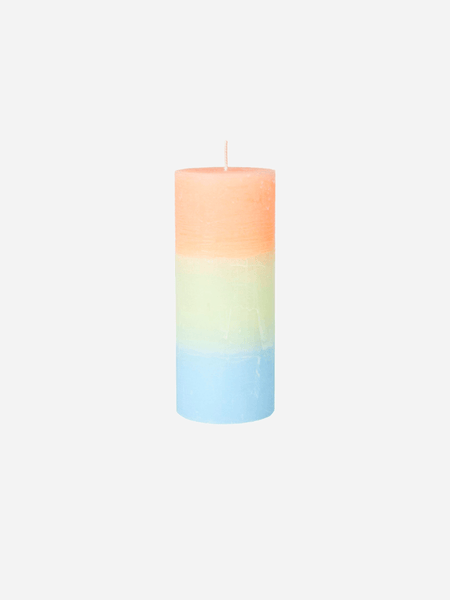 Broste Copenhagen Rainbow Pillar Candle 7x17 - Cloudy Melon