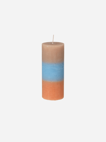 Broste Copenhagen Rainbow Pillar Candle 7x17 - Caramel Sky