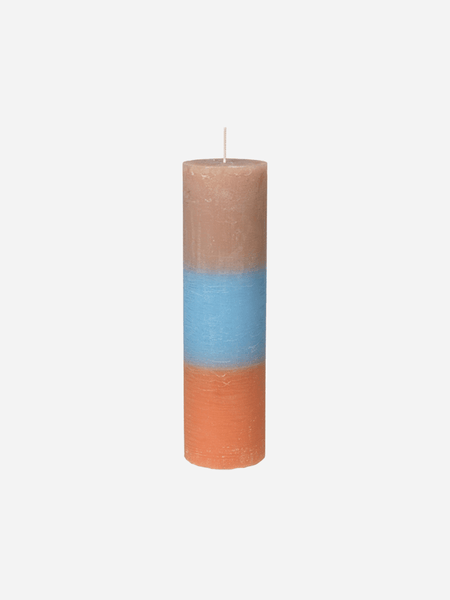 Broste Copenhagen Rainbow Pillar Candle 7x25 - Caramel Sky