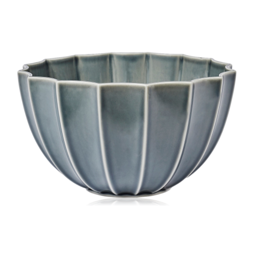 Dottir  Samsurium Ceramic Serving Bowl Blue-Grey