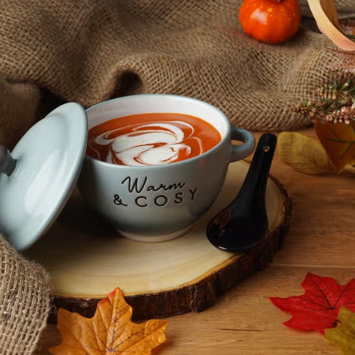 Hyde And Seek Warm and Cosy Soup Bowl with Lid and Spoon
